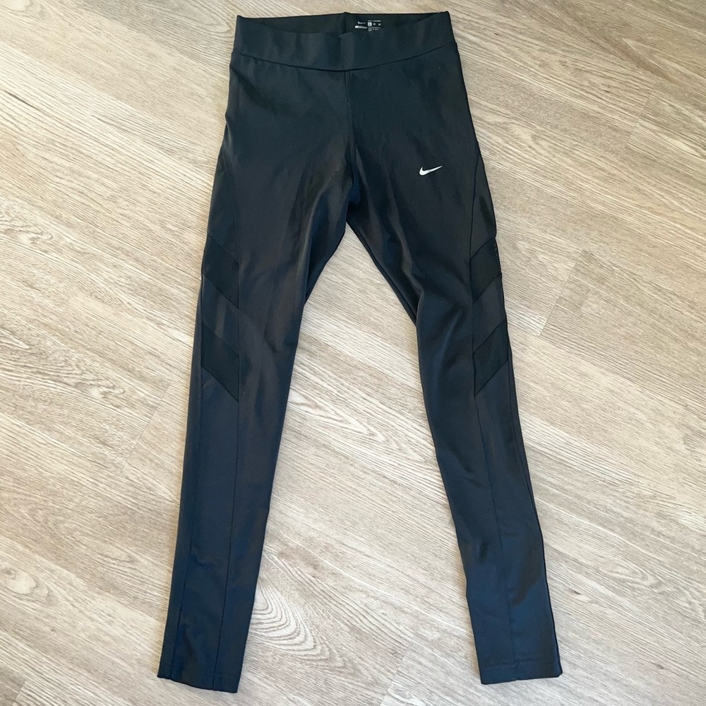 Nike black leggings with mesh details size L